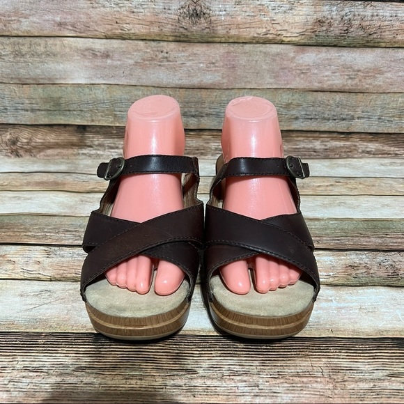 Dansko Brown Leather Sela Sandals - Picture 4 of 8